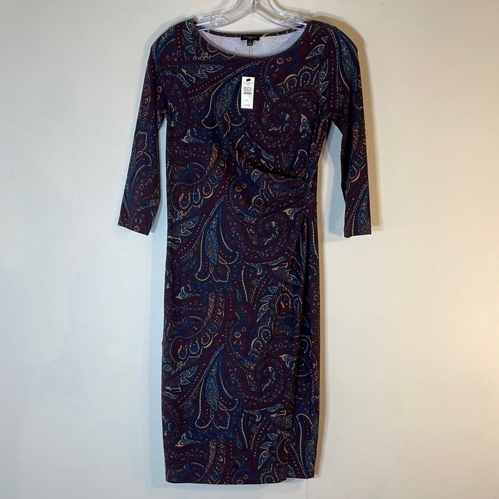 Talbots Paisley Print Wrap Dress. P. NWT.